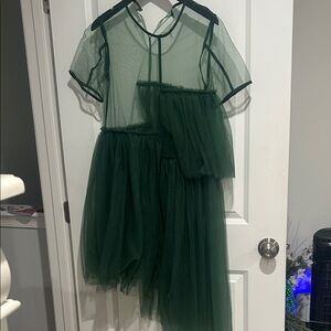 Sheer Green Tulle Top